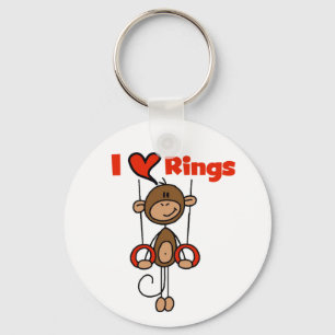 Gymnast Loves Rings Tshirts and Gifts Key Ring