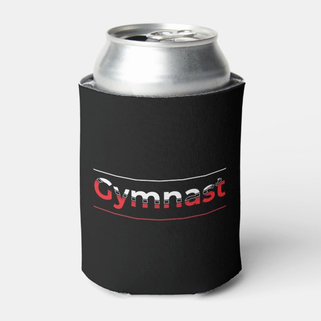 Gymnast - Minimalist Modern Gymnastics Word Can Cooler (Can Front)