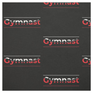 Gymnast - Minimalist Modern Gymnastics Word Fabric