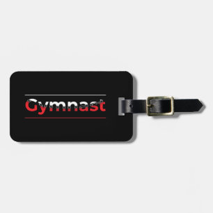 Gymnast - Minimalist Modern Gymnastics Word Luggage Tag