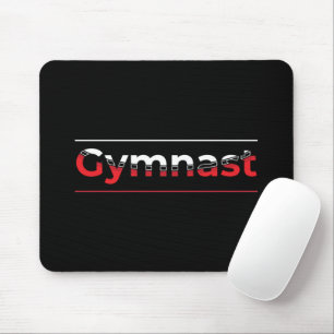 Gymnast - Minimalist Modern Gymnastics Word Mouse Pad