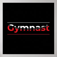 Gymnast - Minimalist Modern Gymnastics Word