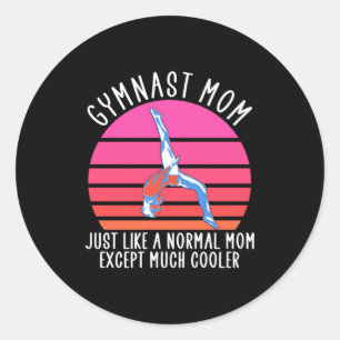 Gymnast Mum Classic Round Sticker