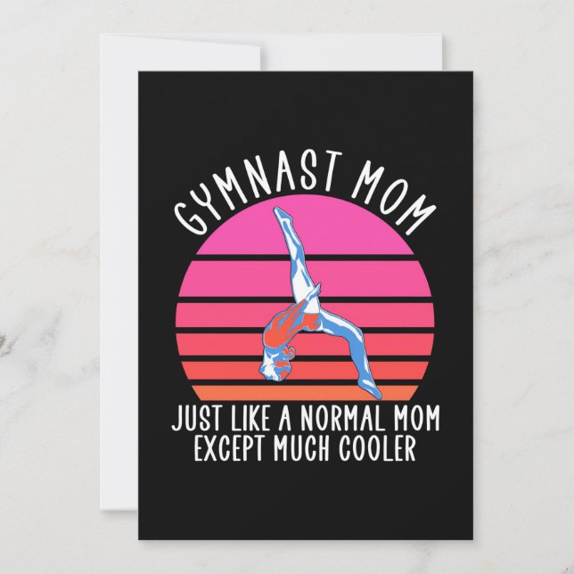 Gymnast Mum Invitation (Front)