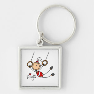 Gymnast on Rings Key Ring
