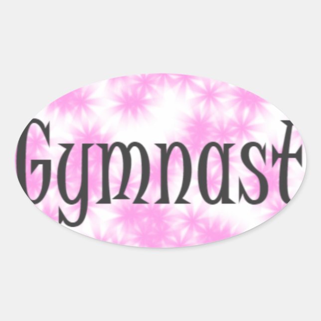 Gymnast Oval Sticker (Front)