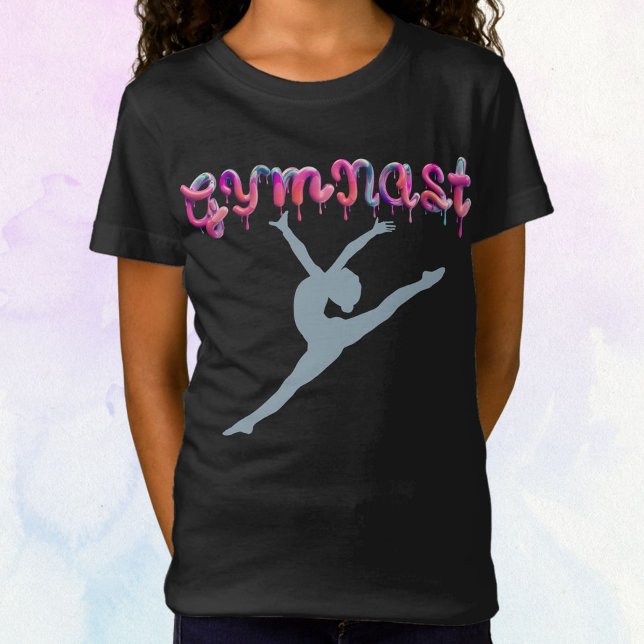 Gymnast Paint Drips Gymnastics Leap T-Shirt (Creator Uploaded)