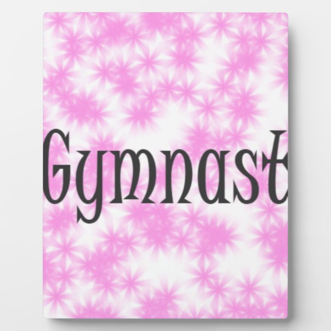 Gymnast Pink and White Plaque (Front)