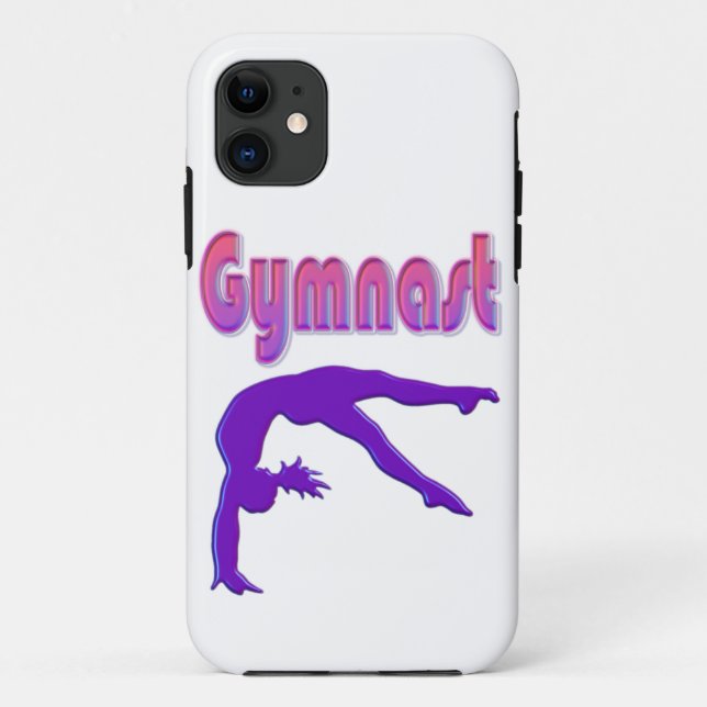 Gymnast Power Tumbling Purple Metallic Case-Mate iPhone Case (Back)