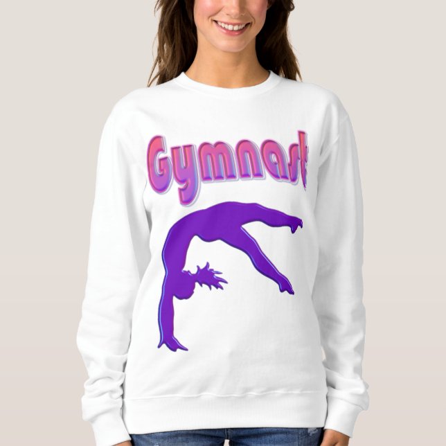 Gymnast Power Tumbling Purple Metallic Sweatshirt (Front)