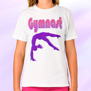 Gymnast Power Tumbling Purple Metallic T-Shirt