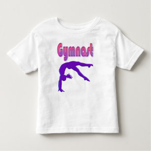 Gymnast Power Tumbling Purple Metallic Toddler T-Shirt