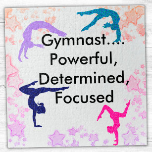 Gymnast... Powerful, Determined, Focused Jigsaw Puzzle