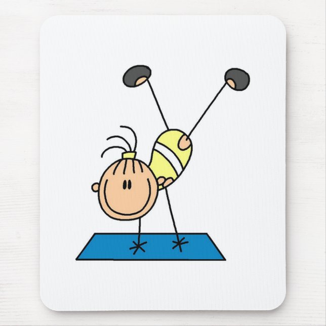 Gymnast Practicing  Mouse Pad (Front)
