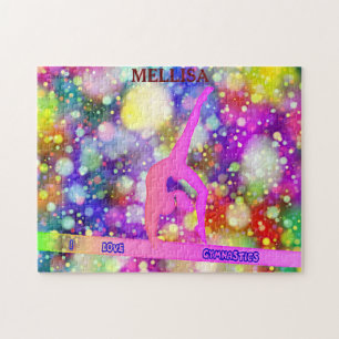 Gymnast puzzle with personalised name.