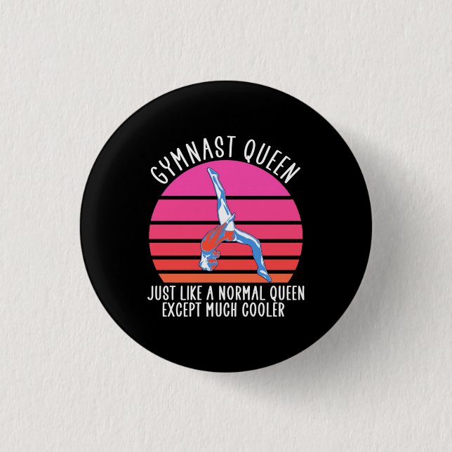 Gymnast Queen 3 Cm Round Badge (Front)