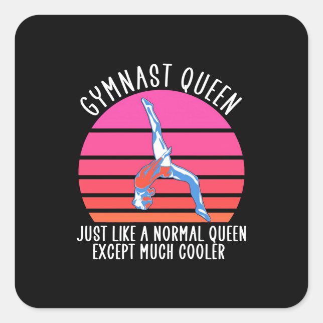 Gymnast Queen Square Sticker (Front)