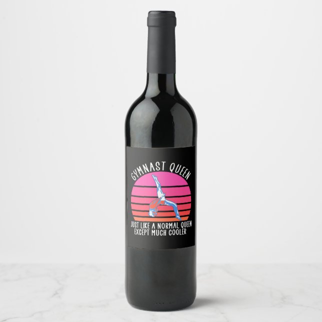 Gymnast Queen Wine Label (Front)