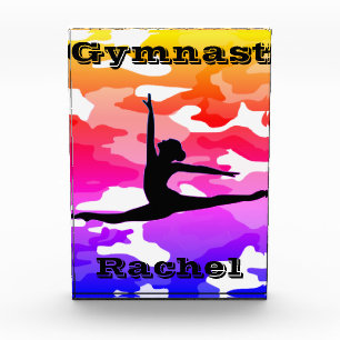 Gymnast Rainbow Camouflage Photo Block