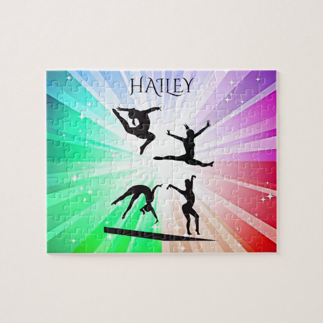 GYMNAST SHIMMERING LIGHTS PUZZLE PERSONALIZED! (Horizontal)