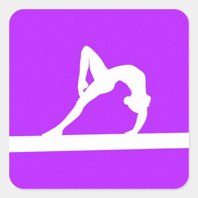 Gymnast Silhouette Sticker Purple (Front)