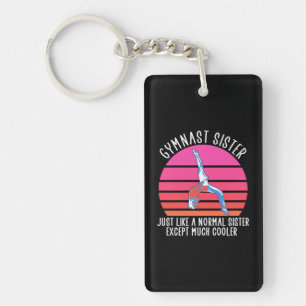 Gymnast Sister Key Ring