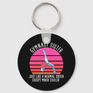 Gymnast Sister Key Ring