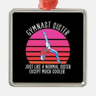 Gymnast Sister Metal Tree Decoration