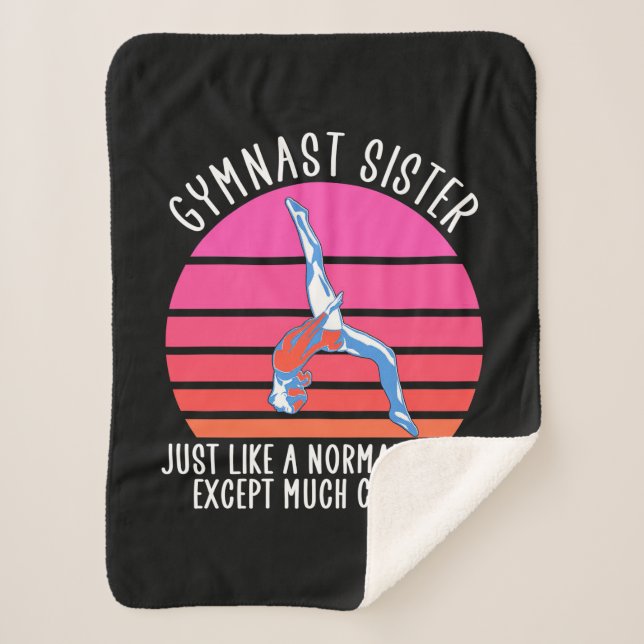 Gymnast Sister Sherpa Blanket (Front)