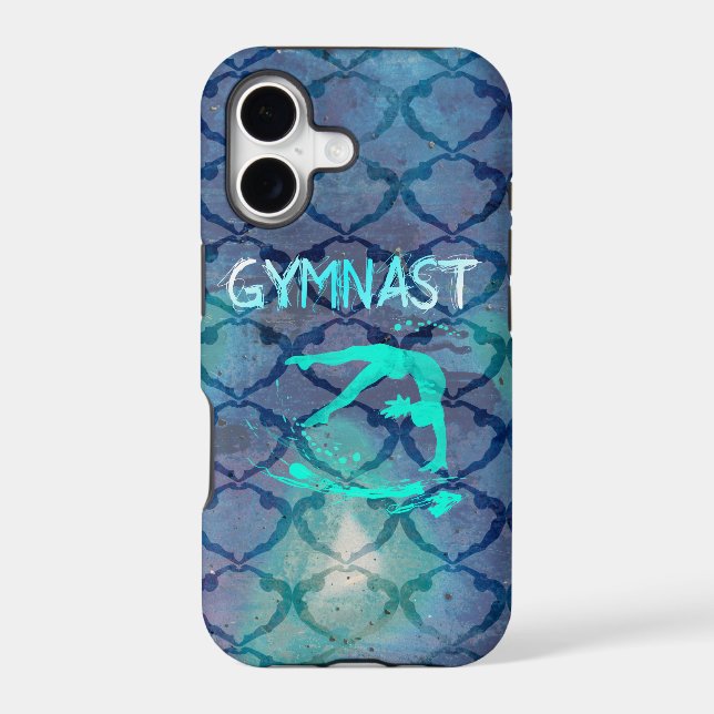 Gymnast Tribal Pattern Blue (Back)
