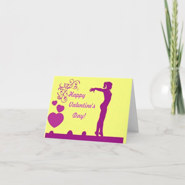 Gymnast Valentine's day card (Front)