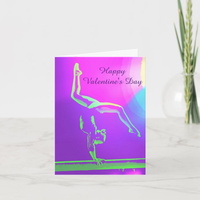 Gymnast Valentine's Day Card (Front)