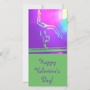 Gymnast Valentine's Day photo card