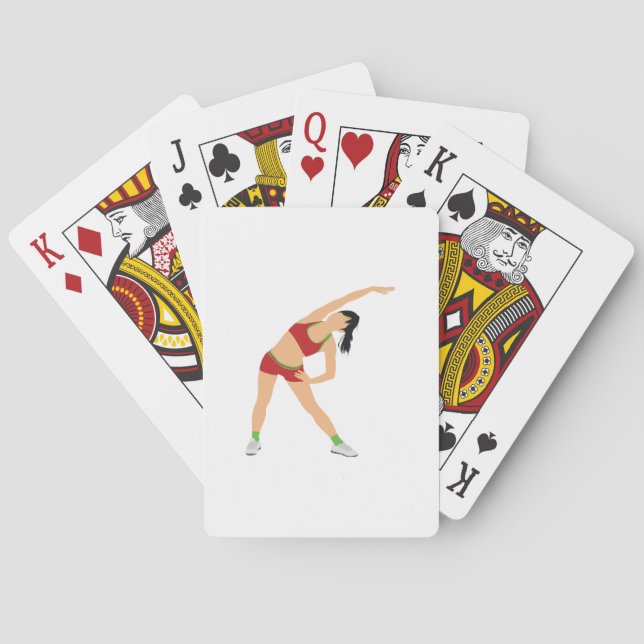 Gymnast Warming Up Playing Cards (Back)