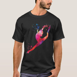 Gymnast with Floor Girls Kids Rhythmic Gymnastics T-Shirt