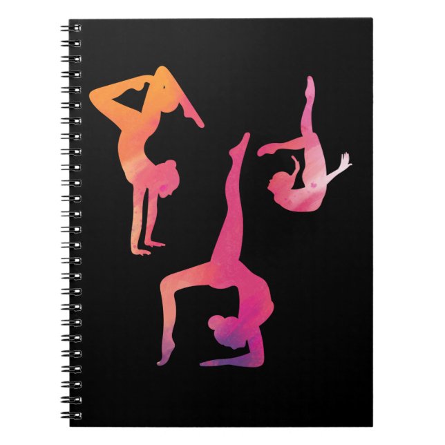 Gymnast Women Rhythmic Gymnastics Colourful Notebook (Front)