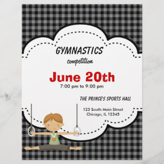 Gymnastic Competition (Black) Flyer