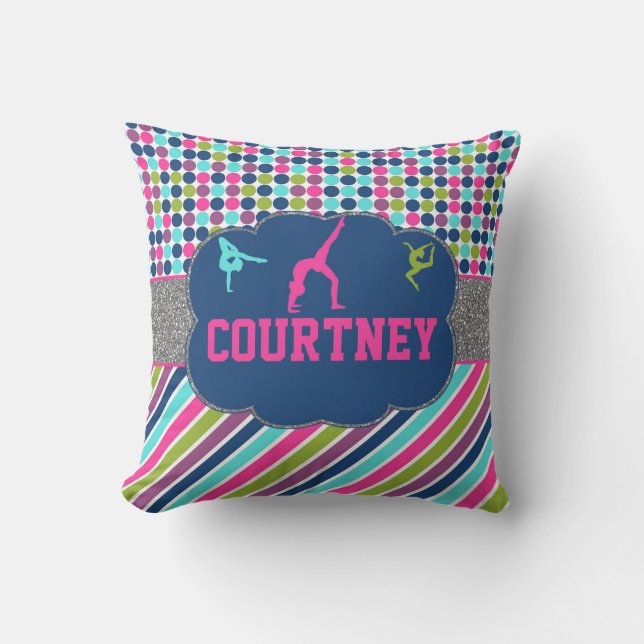 Gymnastic Dance Name Personalised Cushion (Front)