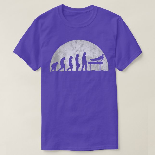Gymnastic Evolution  Evolution Of Man Gymnastical  T-Shirt (Design Front)