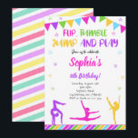 Gymnastic Flip Tumble Jump Birthday Invitation<br><div class="desc">Gymnastic Flip Tumble Jump Birthday Invitation,  Flip Tumble Jump Gymnastic Birthday Invite,  Gymnastic Invite,  Gymnastic Invitation,  Gymnastic Party Invitation,  Gymnastic Party Invite,  Gymnastic,  Gymnastic Party,  Gymnastic Birthday

The size is 5x7"   Backside</div>
