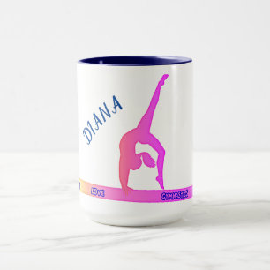GYMNASTIC gymnast on balance beam coffee mug. Mug