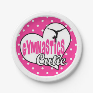 Gymnastic paper plates gymnast party supplies