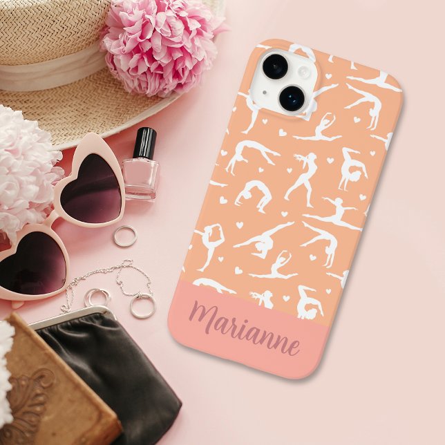 Gymnastic Peach Custom Name Girlie Case-Mate iPhone Case (Creator Uploaded)