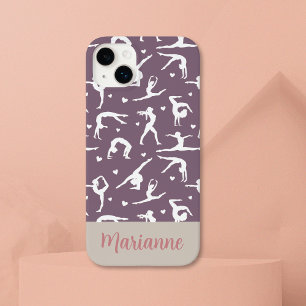 Gymnastic Purple Custom Name Girlie Modern Case-Mate iPhone 14 Plus Case