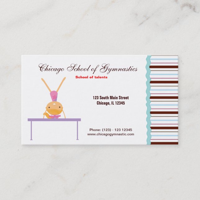 Gymnastic School Business Card (Front)