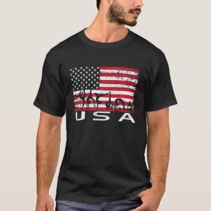 Gymnastic USA Vintage American Flag T Shirt