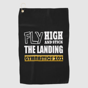 Gymnastics 101 Fly High - Bar Gymnast Golf Towel