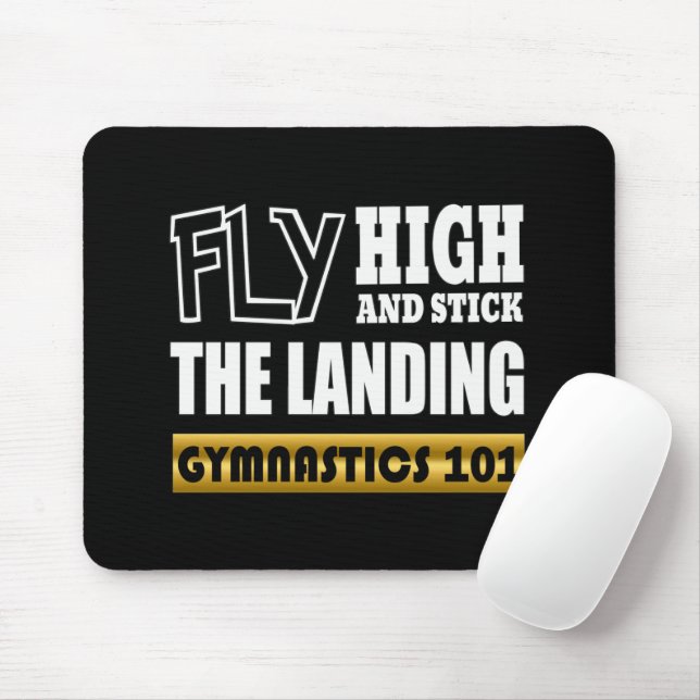 Gymnastics 101 Fly High - Bar Gymnast Mouse Pad (With Mouse)