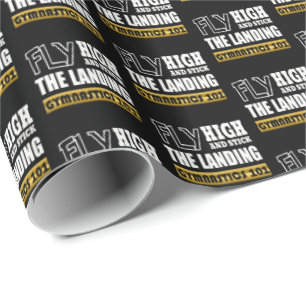 Gymnastics 101 Fly High - Bar Gymnast Wrapping Paper