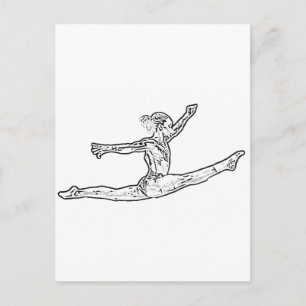 Gymnastics 2 postcard